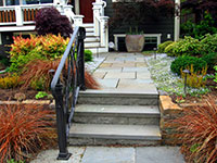 Pennsylvania bluestone entry with squares and rectangles and 4' treads