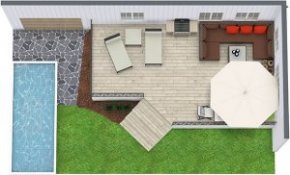 RoomSketcher Home Designer Backyard Deck Design