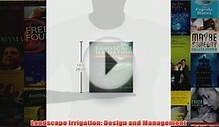 Download PDF Landscape Irrigation Design and Management