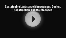 (PDF Download) Sustainable Landscape Management: Design